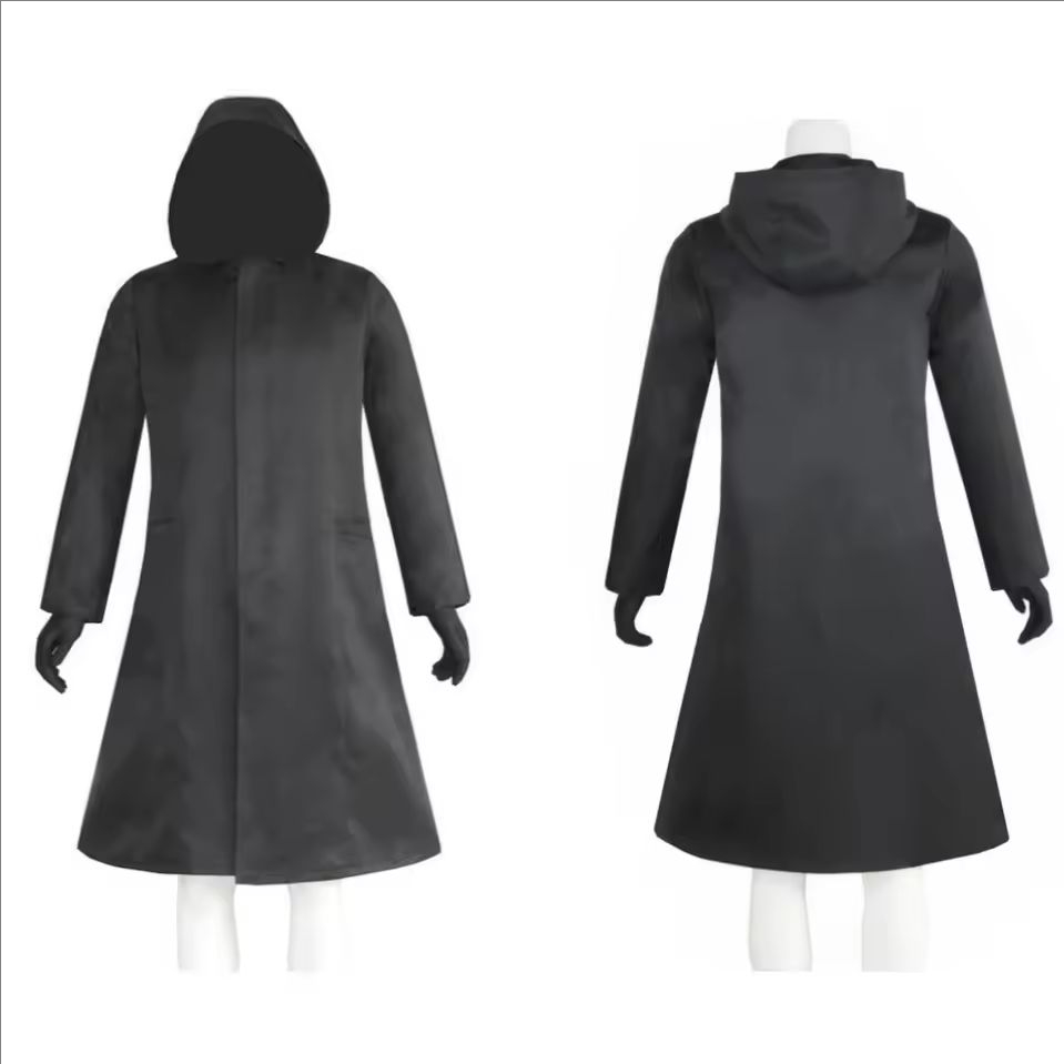 Black Face Mask Pack - 大人用イカゲームコスプレ衣装手袋付き黒三角形変装ラウンドスクエアカーニバルパーティー中世コートマスクセットハロ