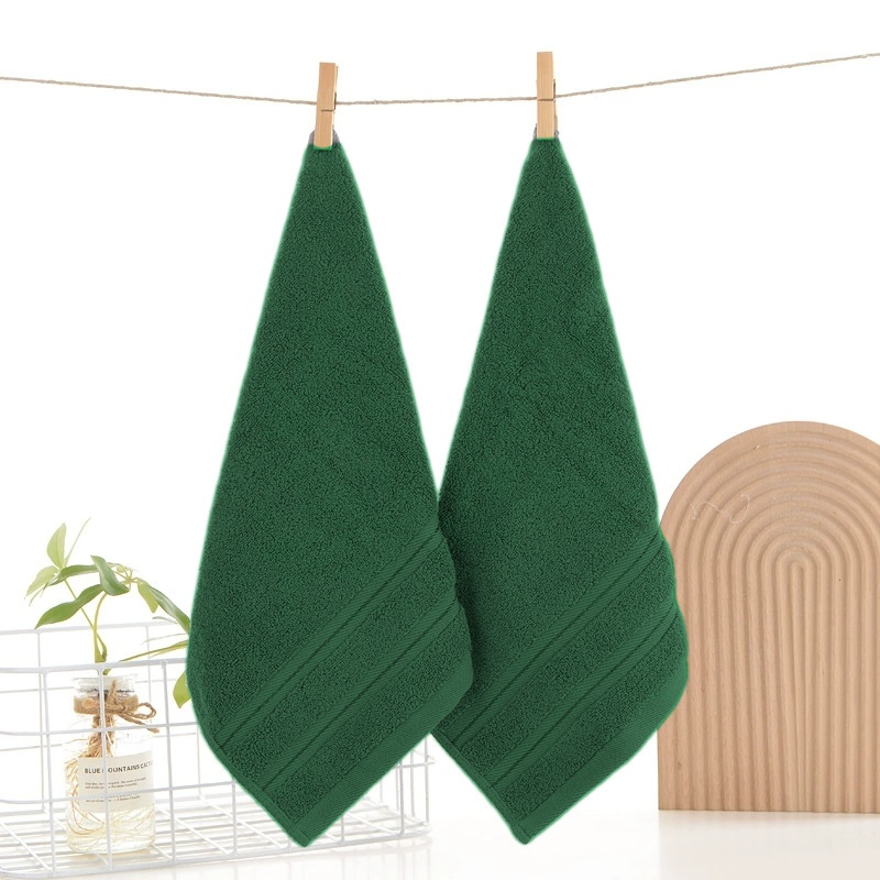 Cloth Face Mask Washable - 正方形ハンドタオル 100% 綿手ぬぐいソフトソリッドグリーン吸収性子供フェイスタオルホテルホームバスルーム用品 35*35 センチメートル *