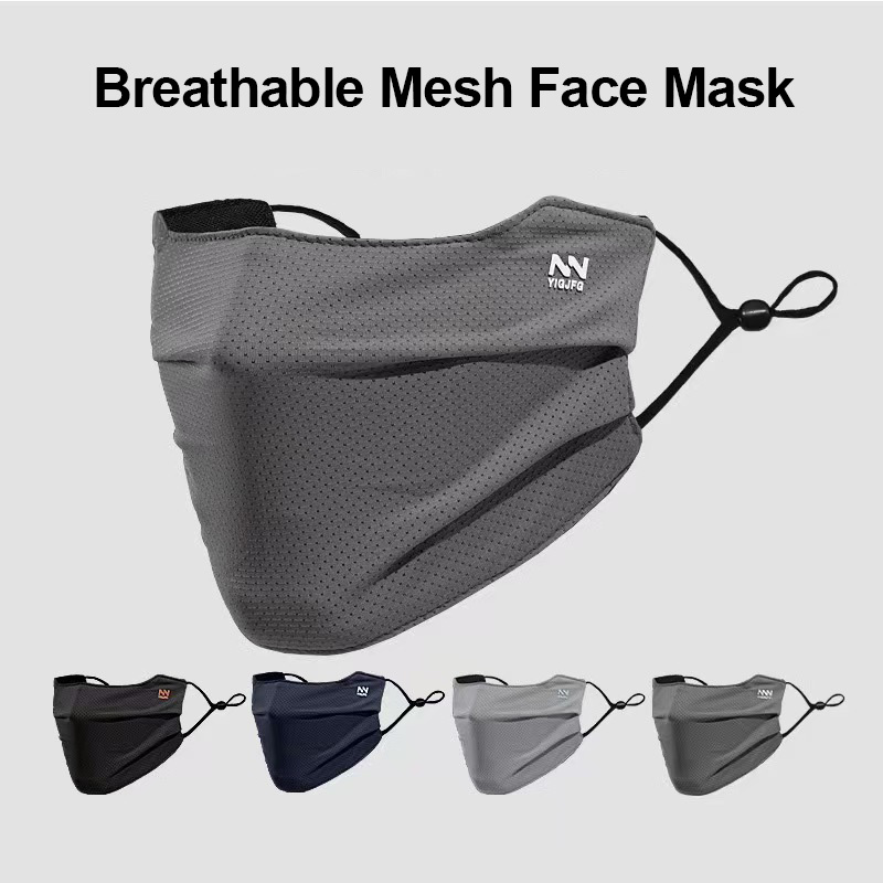 Cloth Face Mask Washable - サンフェイスマスク男性サイクリング釣りメッシュ通気性スポーツフェイスカバー運転日焼け防止ストレッチ調節可能な耳ループマスク