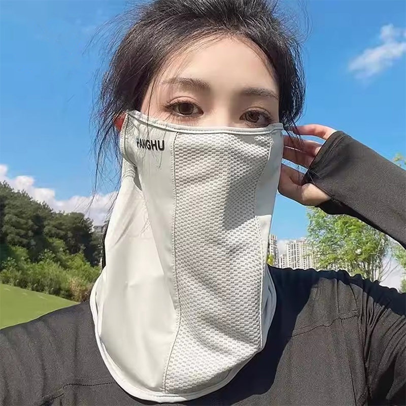 Sports Mask Breathable - 1 個日焼け止めマスクメッシュ通気性耳ループマスク弾性日焼け止め抗紫外線フェイスカバー薄型通気性スポーツネックゲイター