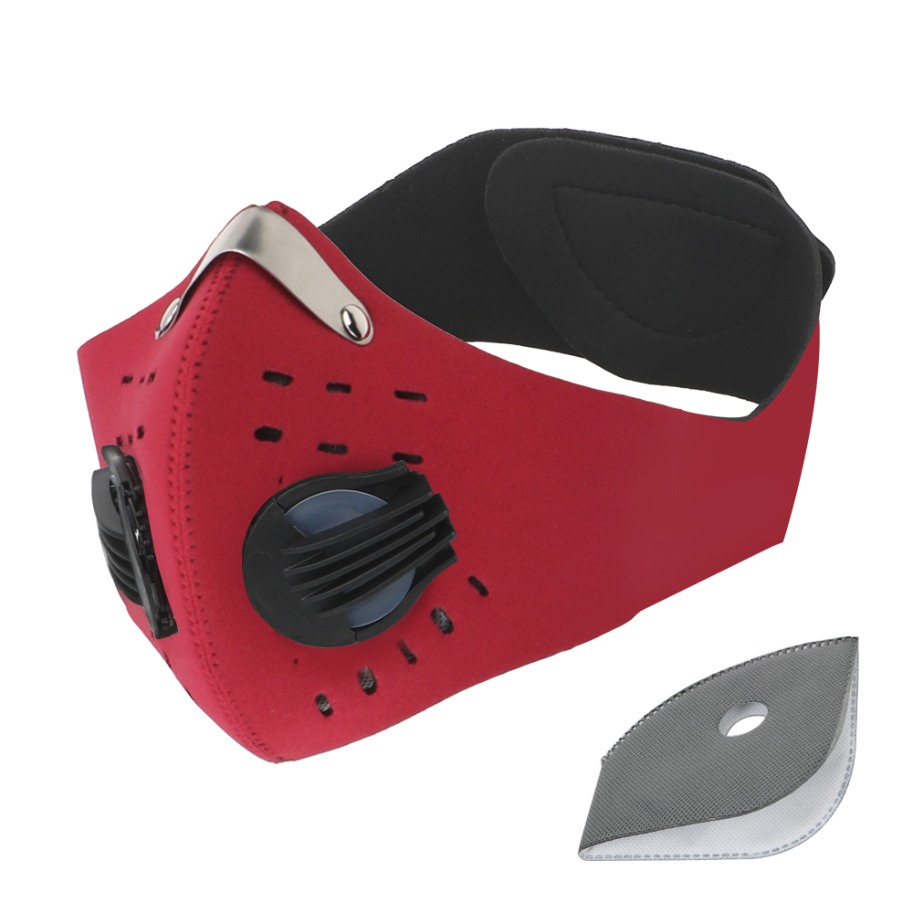 Anti Pollution Mask - 活性炭防塵マスク 1個入り 呼吸バルブ付き サイクリングマスク フィルター付き 保護用サイクリングマスク
