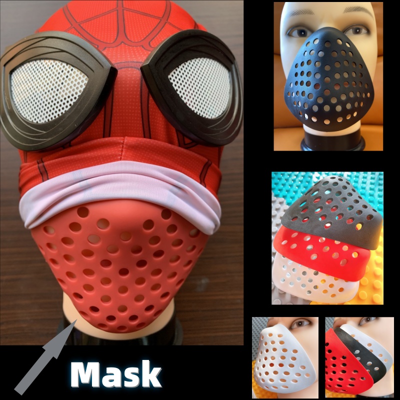ハロウィンハーフフェイスシェル鼻と口マスクカバーアニメマスク - Silicone Mask Bracket のレビューと価格