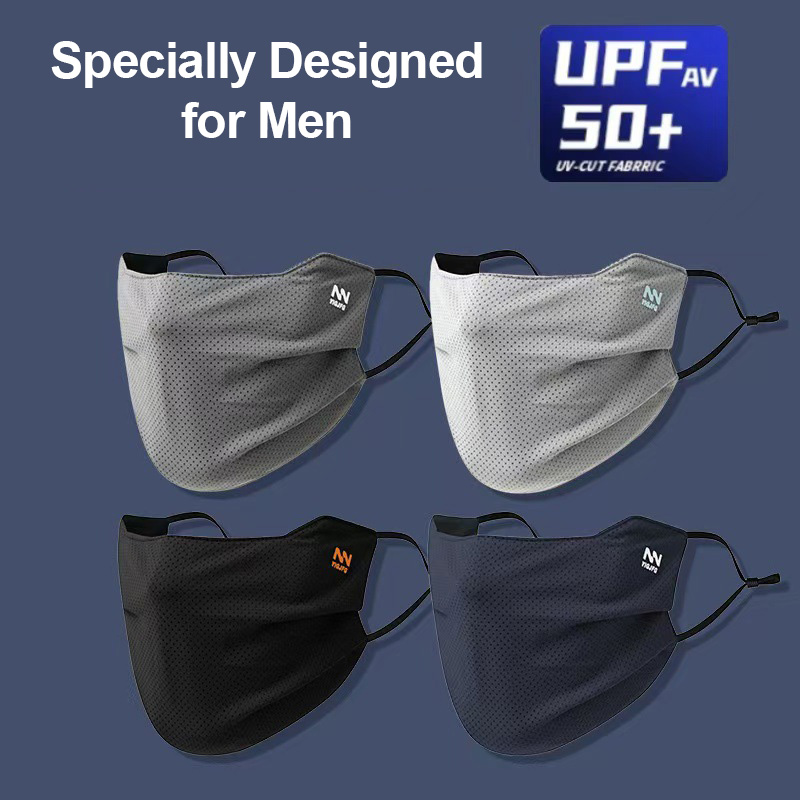 サンフェイスマスク男性サイクリング釣りメッシュ通気性スポーツ - Cloth Face Mask Washable のレビューと価格