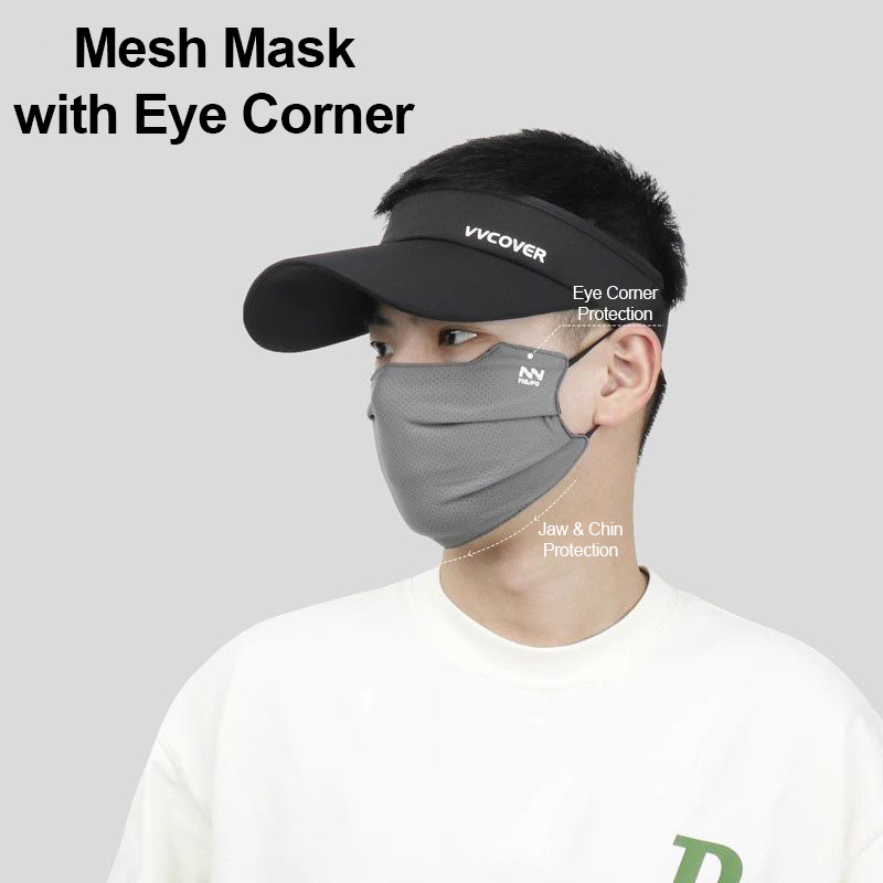 サンフェイスマスク男性サイクリング釣りメッシュ通気性スポーツ - Cloth Face Mask Washable のレビューと価格
