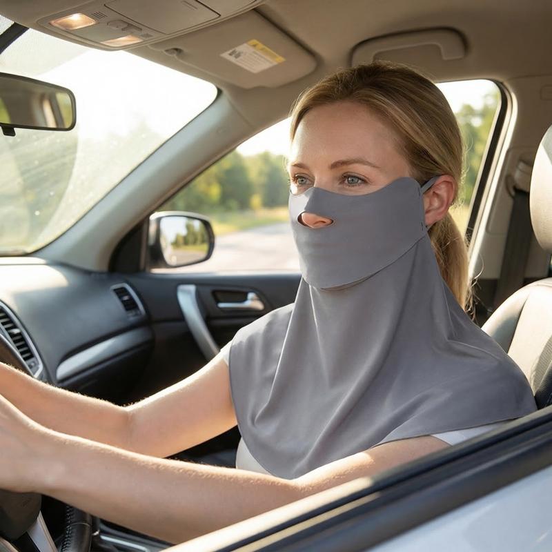 夏用通気性フェイスマスク フルカバー アイスシルク UVカッ - Sports Mask Breathable のレビューと価格